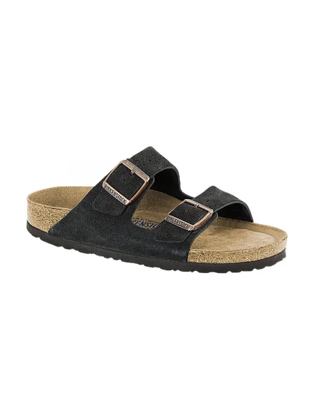 Pantofi Birkenstock din piele de căprioară maro