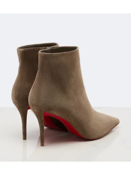 Semišové členkové čižmy Christian Louboutin béžová