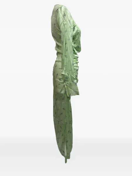 Rochie Ganni cu model floral cu imagine verde