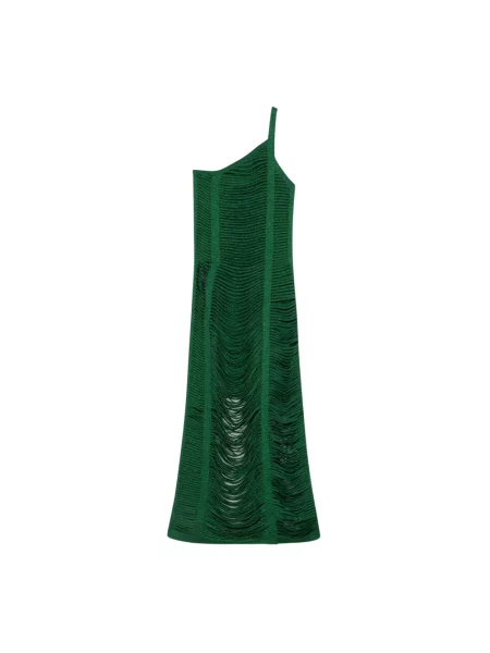 Sukienka Circus Hotel z frędzli zielona