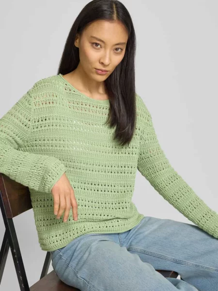 Sweter z dzianiny o kroju regular fit z czystej bawełny Tom Tailor