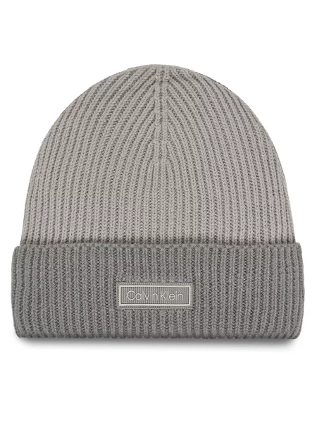 Vunena kapa Calvin Klein siva