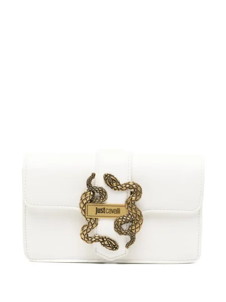 Kopertówka Just Cavalli w wężowy wzór biała