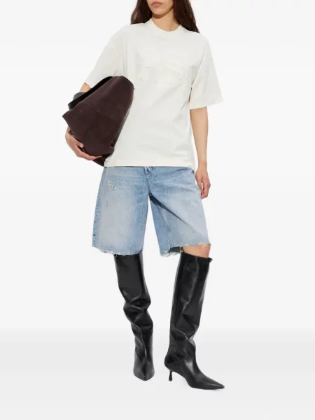 Tricou Allsaints cu aplicații alb