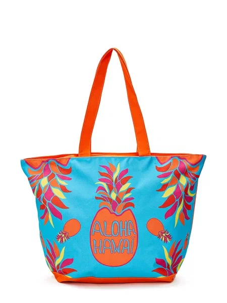 Le Comptoir de la plage Пляжна сумка Tropical_Ananas Помаранчевий/синій синя