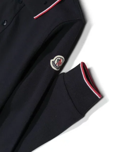 Koszulka polo dziecięca Moncler Enfant niebieska