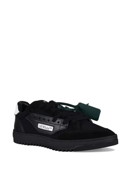 Sneakerși Off-white din piele de căprioară alb