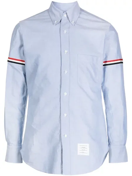 Pruhovaná košile Thom Browne modrá