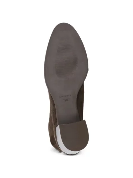 Cizme scurte Julie Dee din piele de căprioară maro