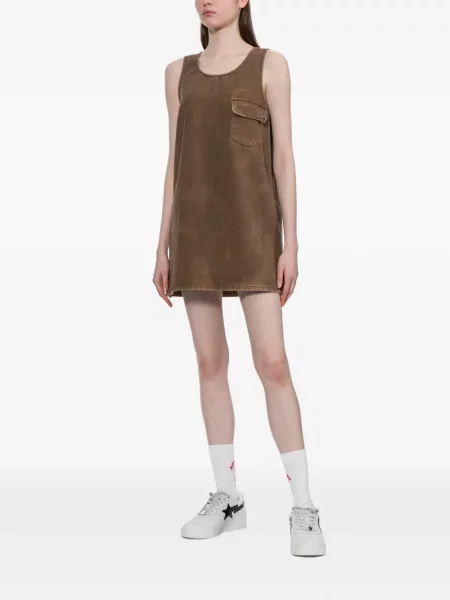 Рокля Apee™ By *a Bathing Ape® бродирана без ръкави кафяво