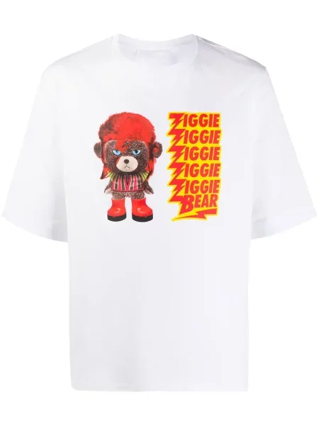 Tricou Neil Barrett cu imagine alb