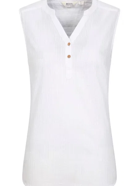 Petra koszula bez rękawów White biała