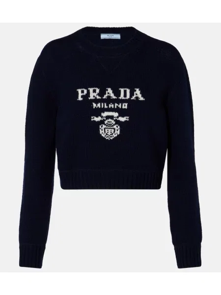 Pulover Prada de lână albastru