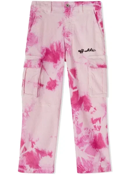 Spodnie cargo dziecięce Off-white białe
