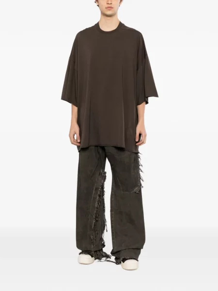 Szerokie jeansy Rick Owens Drkshdw z przetarciami szare