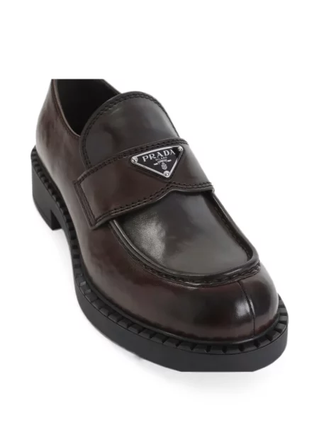Pantofi loafer Prada din piele maro