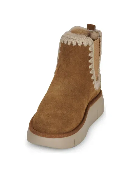 Botine chelsea Mou din piele de căprioară maro