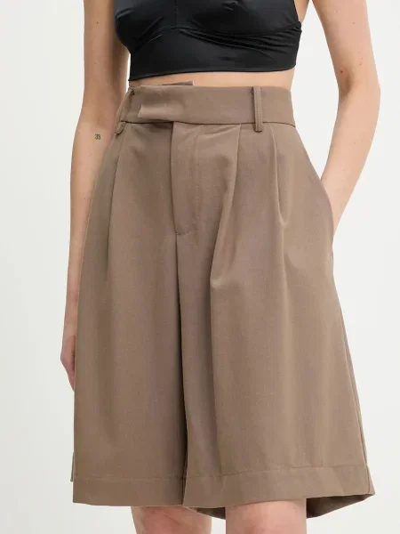 Kratke hlače s primesjo volne Answear Lab rjava