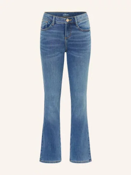 S.Oliver Red Jeansy O Kroju Rozkloszowanym blau czerwone