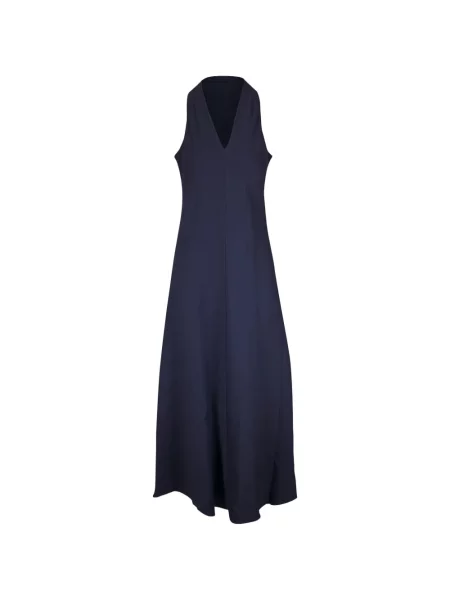 Rochie maxi Peter Cohen fără mâneci cu decolteu în V albastru