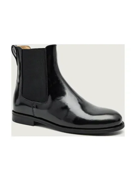 BOSS ghete chelsea de piele cu plat Lycia negru