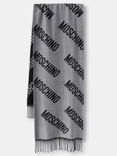 Moschino fular lână gri