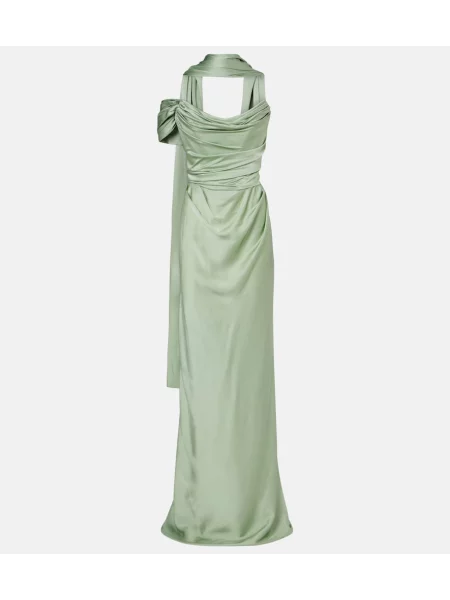 Rochie Vivienne Westwood din satin verde