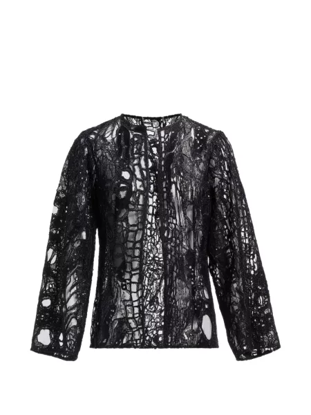 Geacă Elie Saab cu broderie negru