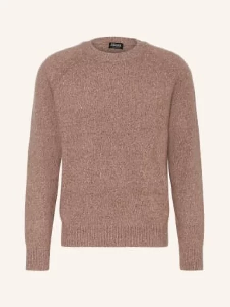 Zegna Kašmírový Svetr Oasi starorůžová hnědá