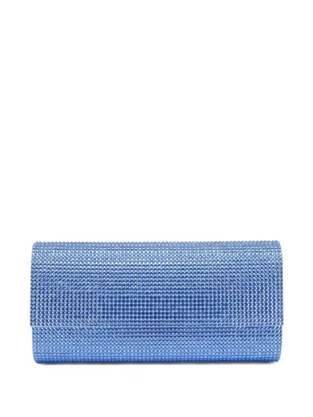 Stras geantă plic Judith Leiber albastru