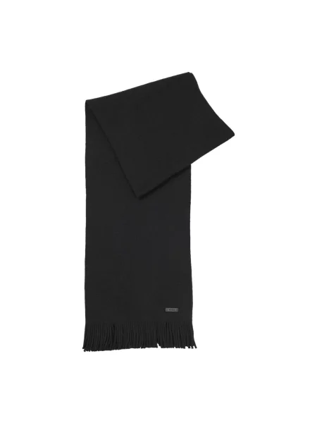 Szal Boss wełniana elegancka czarna