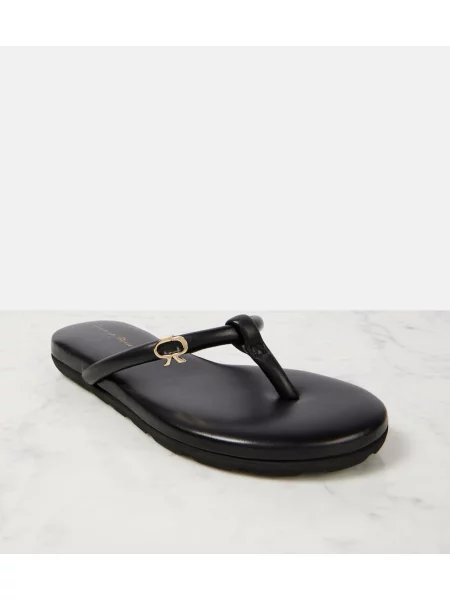 Chiloți tanga Gianvito Rossi din piele negru