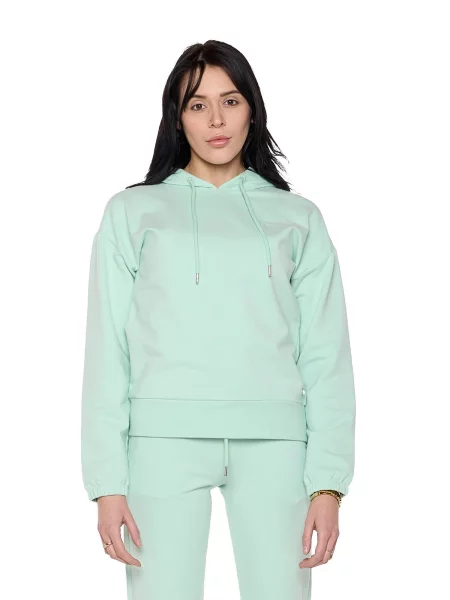Bluza z z kaptur na co dzień na siłownię niebieska