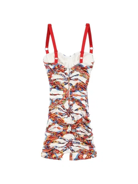 Rochie Dolce & Gabbana din satin cu imagine alb