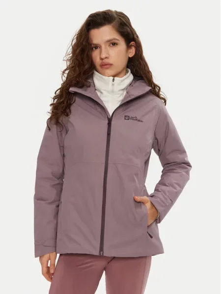 Jack Wolfskin Neperšlampanti striukė Wisper Ins violetinė