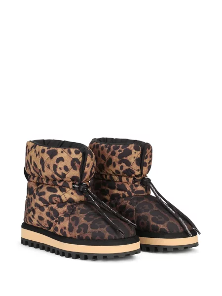 Raštuotos auliniai batai Dolce & Gabbana leopardinės