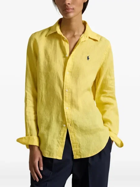 Dugo rebrasti s ovratnikom polo majica Polo Ralph Lauren plava