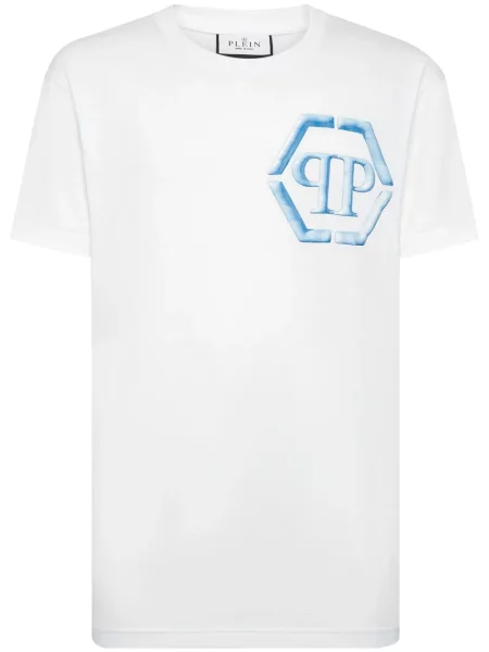 Tricou Philipp Plein cu imagine alb