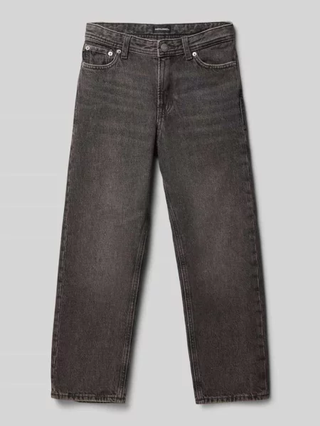 Jeansy o kroju relaxed fit z wpuszczanymi model ‘CHRIS’ Jack & Jones czarne