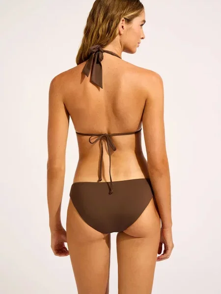 Seafolly plavkové kalhotky Hipster hnědé