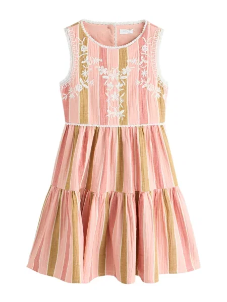 Next Rochie maro / roz / roz pal alb