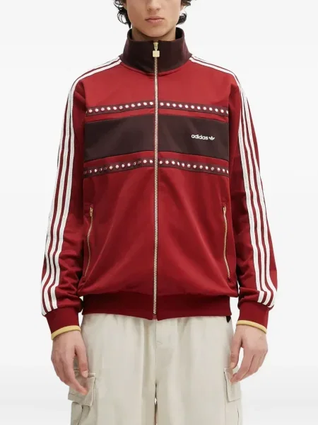 Маратонки Adidas Terrex с връзки на райета с дантела червено