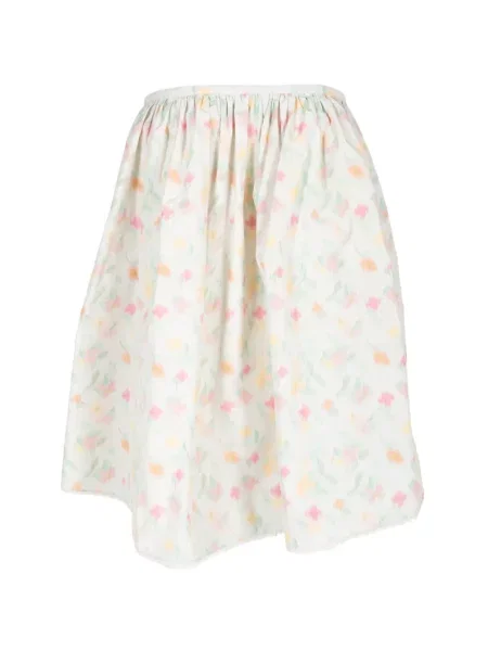 Rochie mini Bernadette cu model floral cu imagine alb