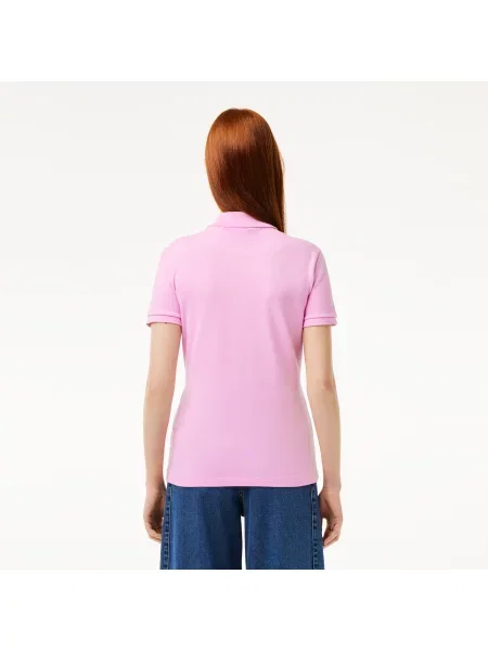 Lacoste Koszulka Polo Slim Fit Z Elastycznej Bawełny Piqué biała