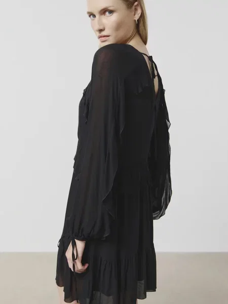 Answear Lab rochie mini evazati negru