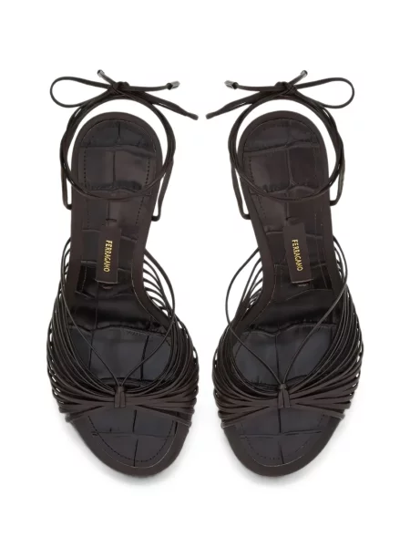 Презрамки сандали Ferragamo връзки черно