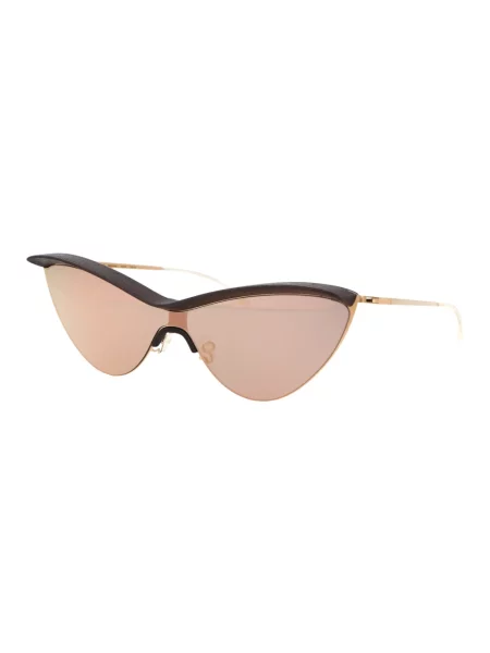 Lniane okulary przeciwsłoneczne Mykita brązowe