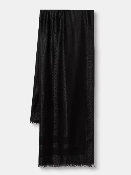 Armani Exchange șal pentru femei cu vâscoză negru