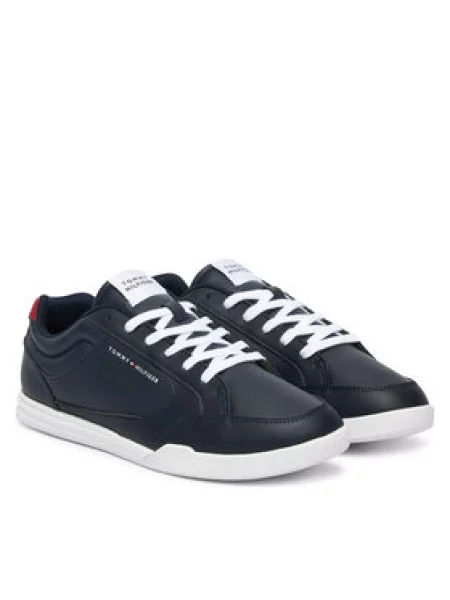 Superge Tommy Hilfiger Lo Pro Cupsole Perf Leather Bela črna