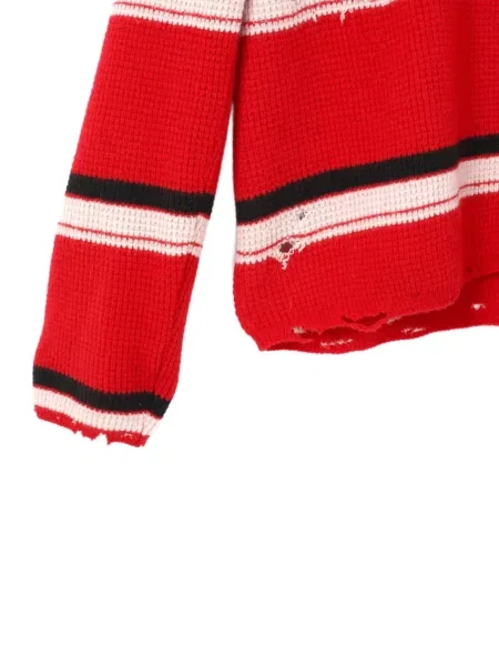 Cardigan Second/layer zdrențuiți roșu